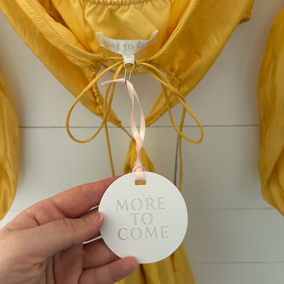 MORE TO COME Revolve Nadia Off Shoulder Dress in Yellow - Picture 8 of 8